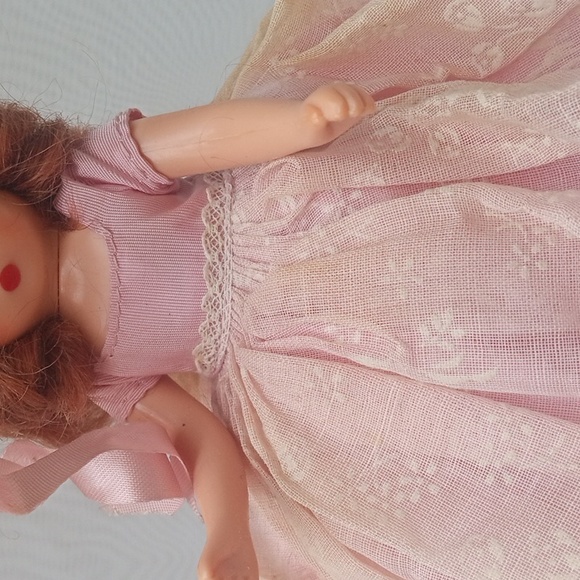 Collectible Vintage Storybook Doll Plastic Sleepy Eyes Pink #2 - Picture 10 of 16